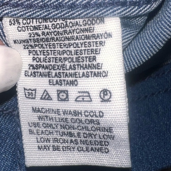 EUC Free People Color-block Denim Mini Skirt Size 12 Light Dark Wash Denim - Picture 6 of 7